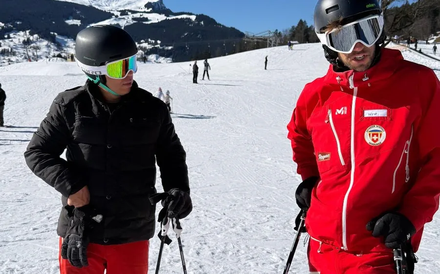 Beginner ski slopes at Grindelwald below the Eiger
